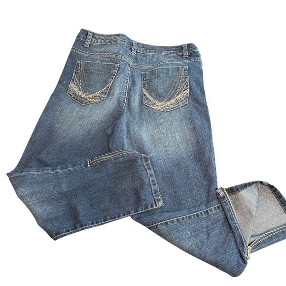 Style & Co. Jean Curvy Fit Jeans Women's 6 Blue Denim Stretch Zippered At Ankle - Picture 2 of 3